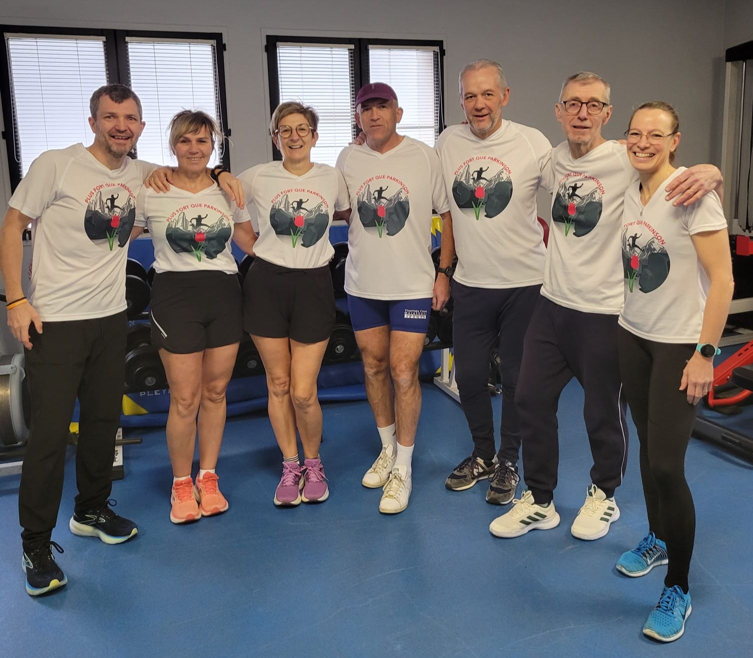 Participants à une séance d'Activité Physique Adaptée organisée par l'association